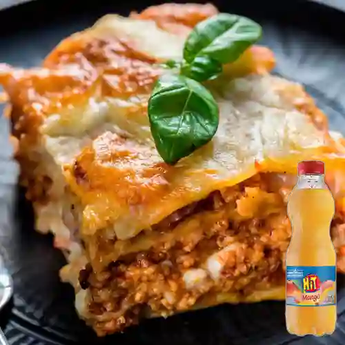 Combo Lasaña Mixta + Hit Mango 500 ml