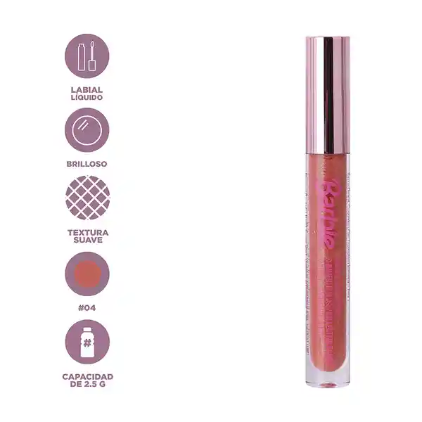 Brillo de Labios Serie Barbie Tono 04 Miniso
