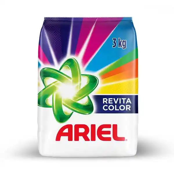 Detergente en Polvo Ariel Revitacolor 3kg