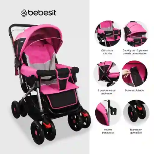 Coche Roma Pink Bebesit 5197P