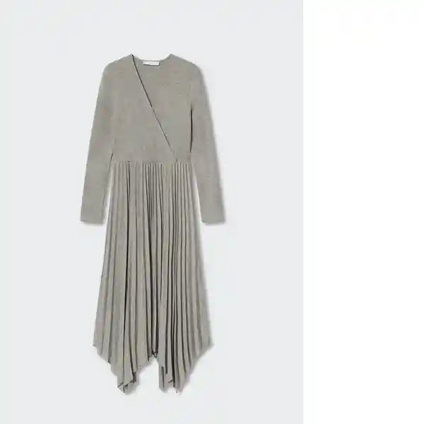 Vestido Latte-A Gris Claro Vigore Talla S Mujer Mango