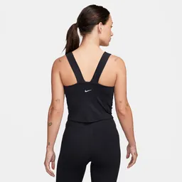 Nike Camiseta W One Fitted Crop Strpy Tnk Mujer Negro S