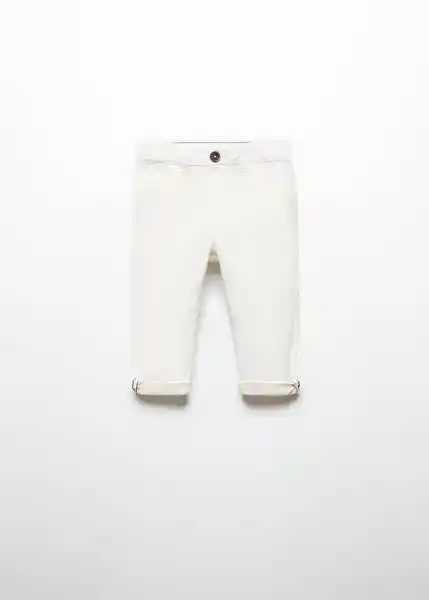 Pantalón Chino5 Niños Blanco Talla 67 Mango