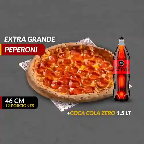 Pizza (xl) Pepperoni + Coca Cola 1,5l