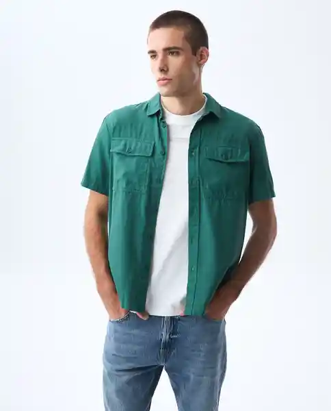 Camisa Hombre Verde Talla L 811G001_VER195420 Americanino