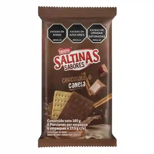 Galletas dulces SALTINAS Chocolate y Canela x 24,5g