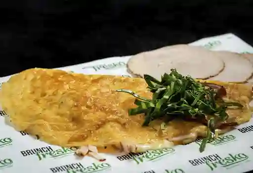 Omelette jamón de pavo