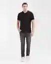 Camiseta V Neck Negro Sombrio Ultraoscuro Talla M Chevignon