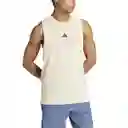 Adidas Camiseta D4t Tank Hombre Beige M IS3825