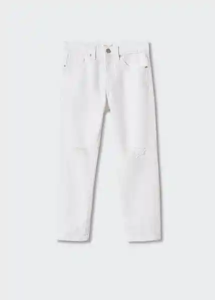 Jean Dad Blanco Talla 12 Niños Mango