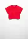 Camiseta Bianca-H Rojo Talla S Mujer Mango