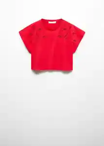 Camiseta Bianca-H Rojo Talla S Mujer Mango