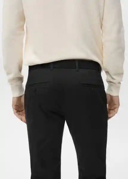 Pantalón Prato Negro Talla 38 Hombre Mango