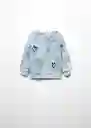 Buzo Sudadera Mhoorray Celeste Talla 69 Niños Mango