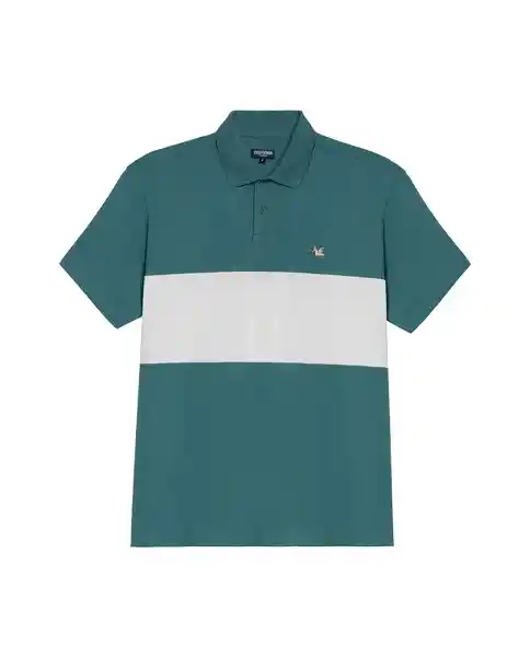 Camiseta Block Polo Verde Anade Oscuro T L Masculino Chevignon