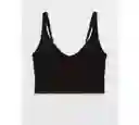 Bralette Aerie Recto Negra Talla Large American Eagle