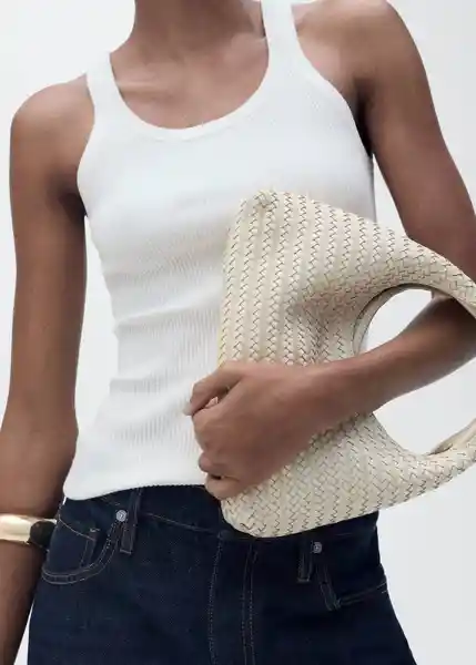 Top Ririn Crudo Talla XS Mujer Mango