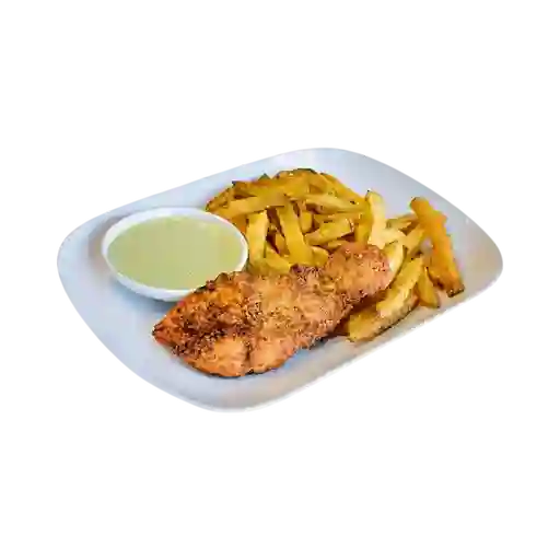 Bandeja con Pollo Broaster