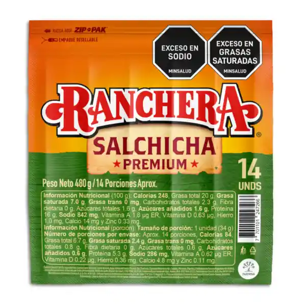 Ranchera Salchicha Premium
