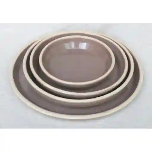 Outzen Plato Maceta Cerámica Gris L