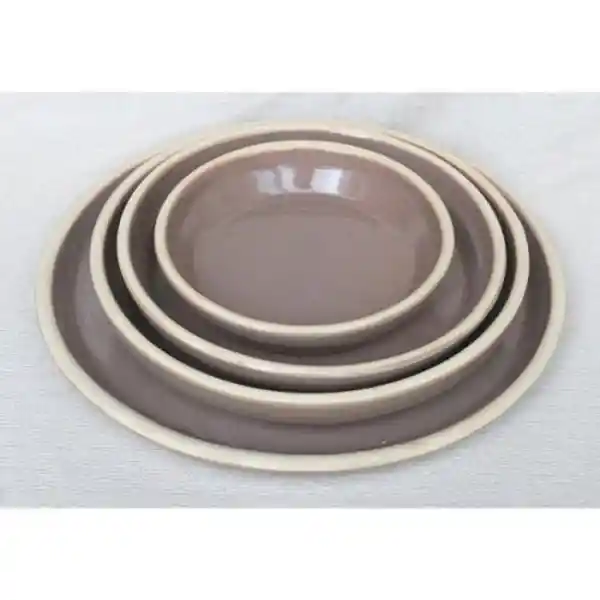 Outzen Plato Maceta Cerámica Gris L