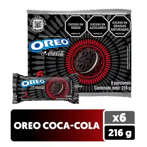 Oreo Galleta Doble Chocolate Edicion Coca-Cola