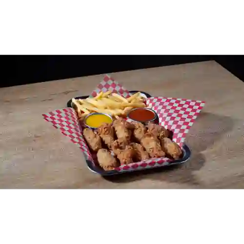 10 Alas + Papas + Gaseosa Postobon 250ml