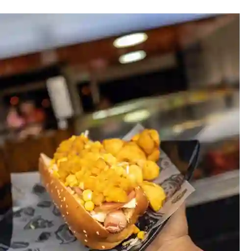 Perro madurito +papas+gaseosa250ml
