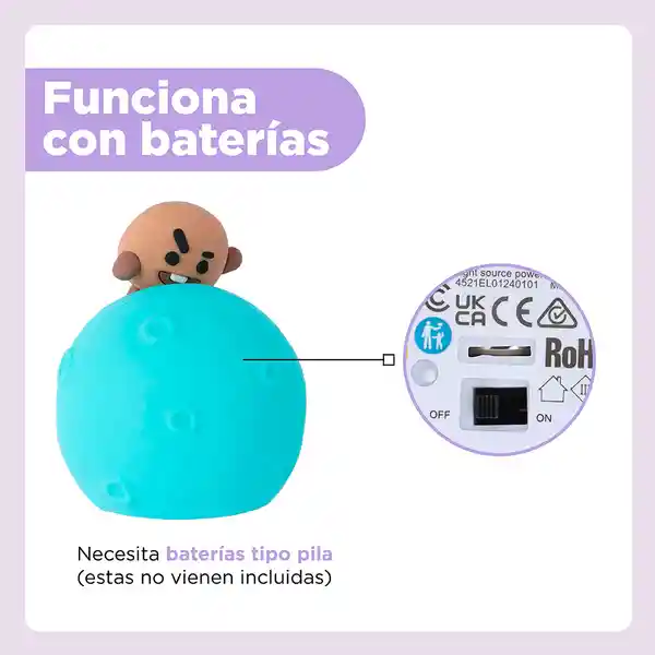 Lámpara de Noche Led Moon Rj Shooky Miniso