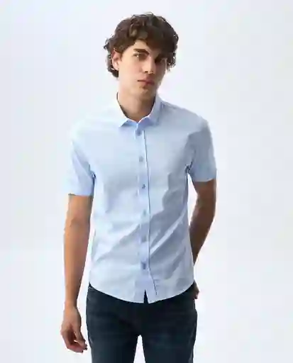 Camisa Hombre Azul Talla L 811G000_AZU133920 Americanino
