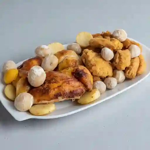 Medio y medio asado y brosty