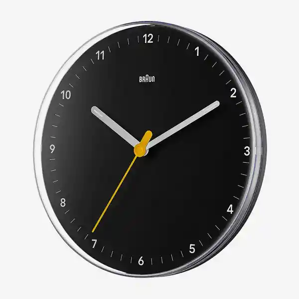 Braun Reloj de Pared Análogo Negro