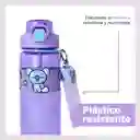 Botella Con Correa y Funda Serie Koya Morado 800 mL Bt21 Miniso