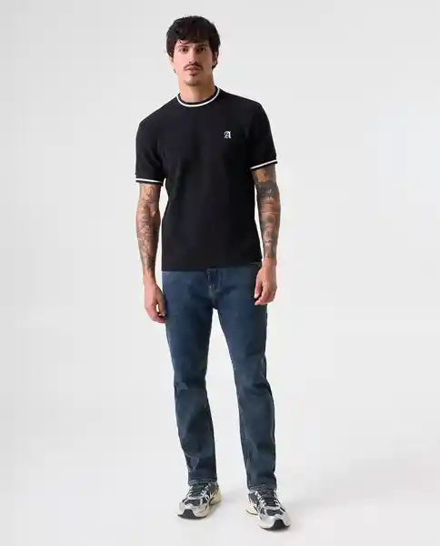 Camiseta Hombre Negro Talla L 842G009_NEG194004 Americanino