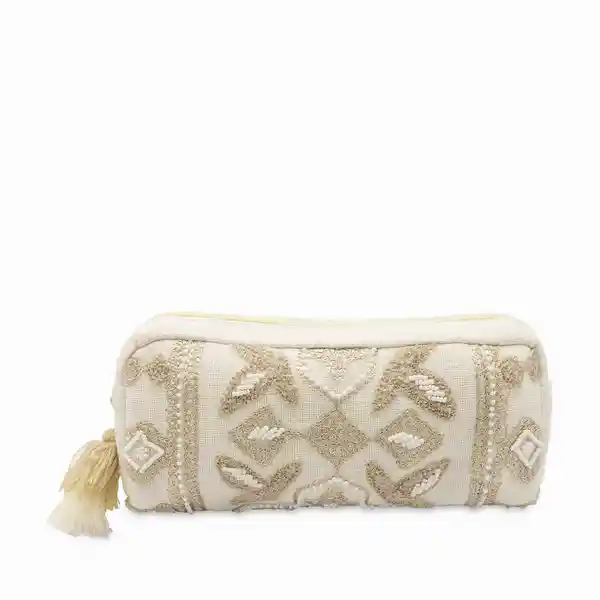 Bolsa Beige Raya Bordada Ambiente Gourmet