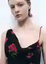 Vestido Rosa Negro Talla S Mujer Mango