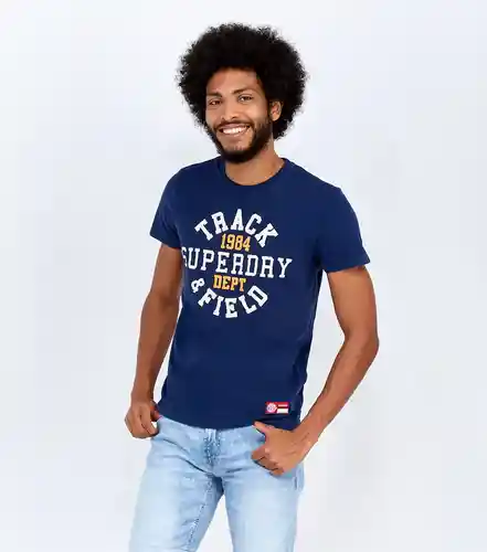 Superdry Camiseta Azul Oscuro Talla XL 1