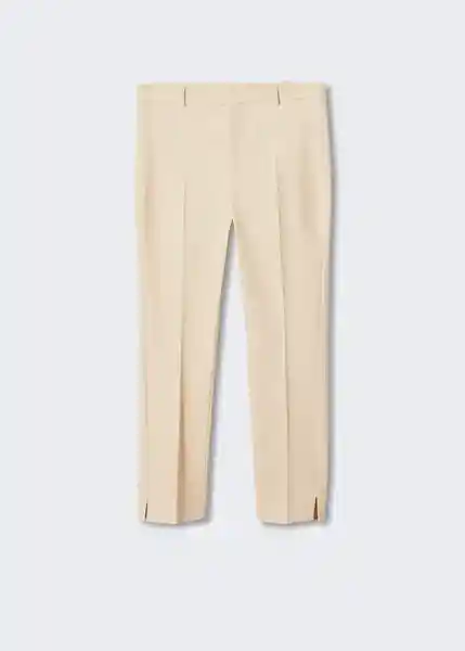 Pantalón Malú 4-H Beige Talla 40 Mujer Mango