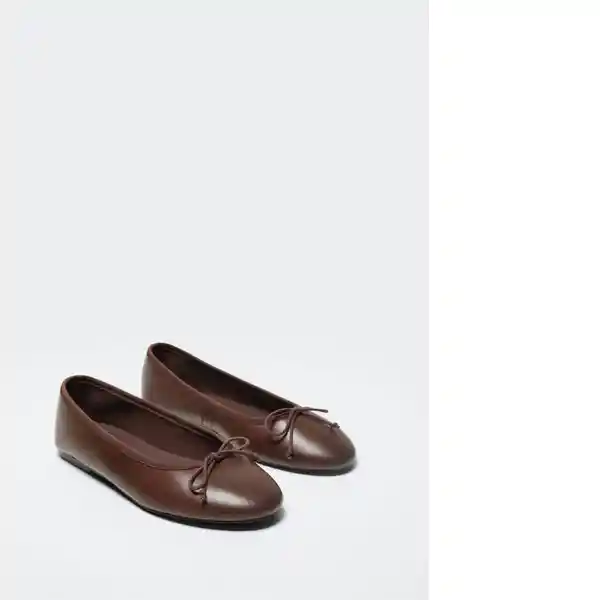 Zapato Paso Chocolate Talla 36 Mujer Mango