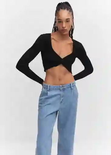 Jersey Irene Negro Talla M Mujer Mango