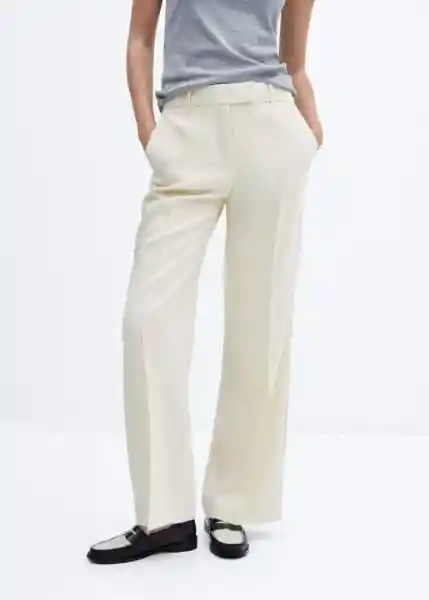 Pantalón Carlos Crudo Talla 38 Mujer Mango