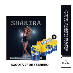 Combo Concierto Shakira Bog 27 Feb Orient + Aguila Original