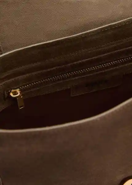 Bolso M Monatana Khaki Mujer Mango