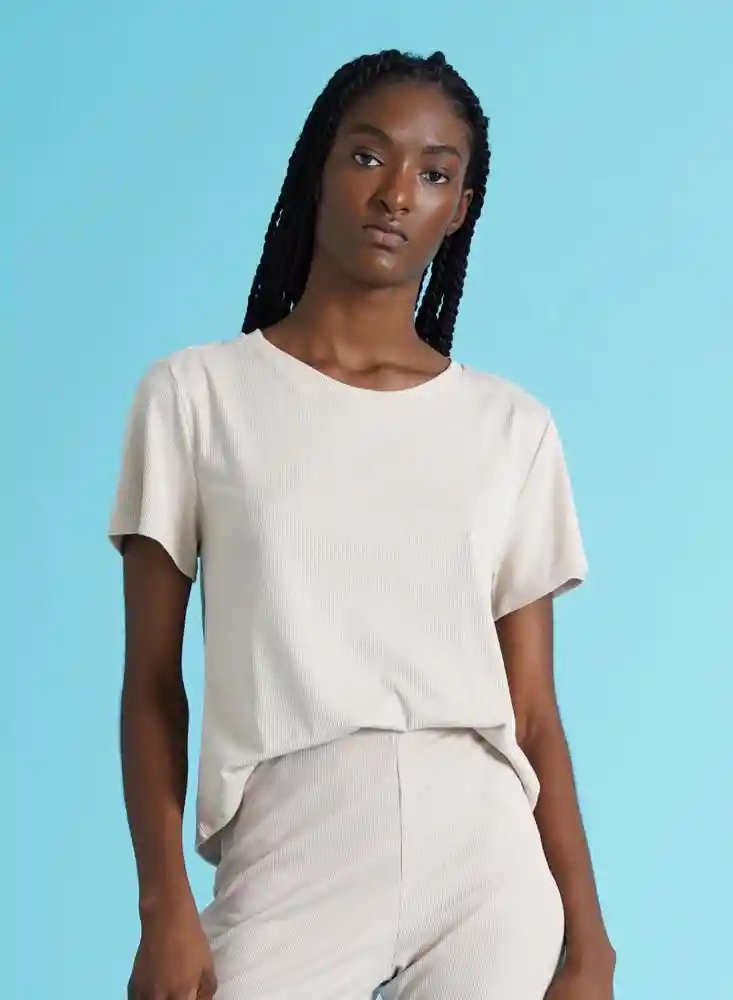 Camiseta Pijama M - Beige