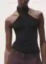 Top Chris Negro Talla M Mujer Mango