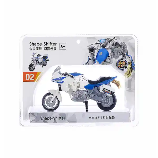 Miniso Juguete Transformable Moto Policia