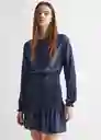 Vestido Cometa Niñas Azul Talla 21 Mango