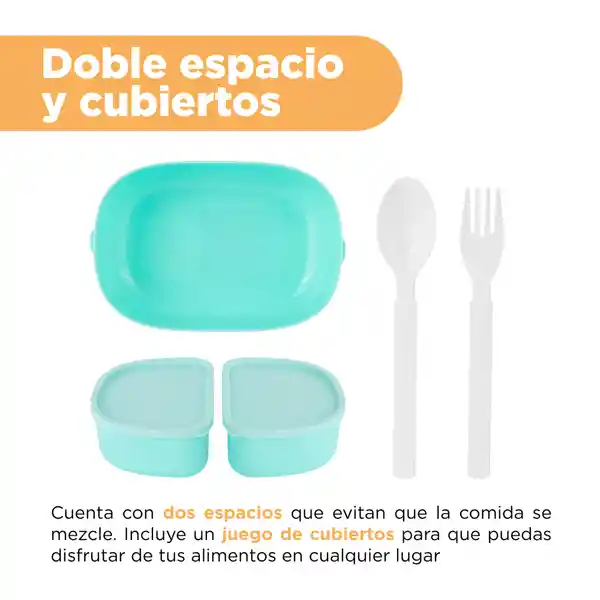 Contenedor de Alimentos de Doble Capa Polar we Bare Aqua Miniso