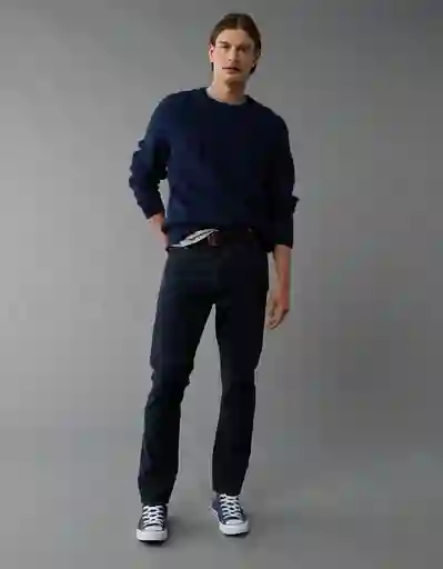 Suéter Tejido Hombre Azul Talla X-SMALL 1900405 American Eagle