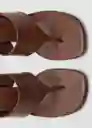 Sandalias Mayo Chocolate Talla 40 Mujer Mango